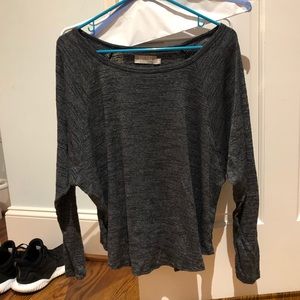 Nation long sleeve black and gray shirt